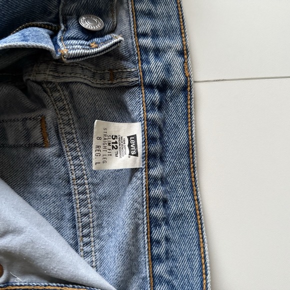Vintage Levi's Women's 512s Size 8 REG L Light‎ Wash Straight Leg Slim Fit - Picture 4 of 8